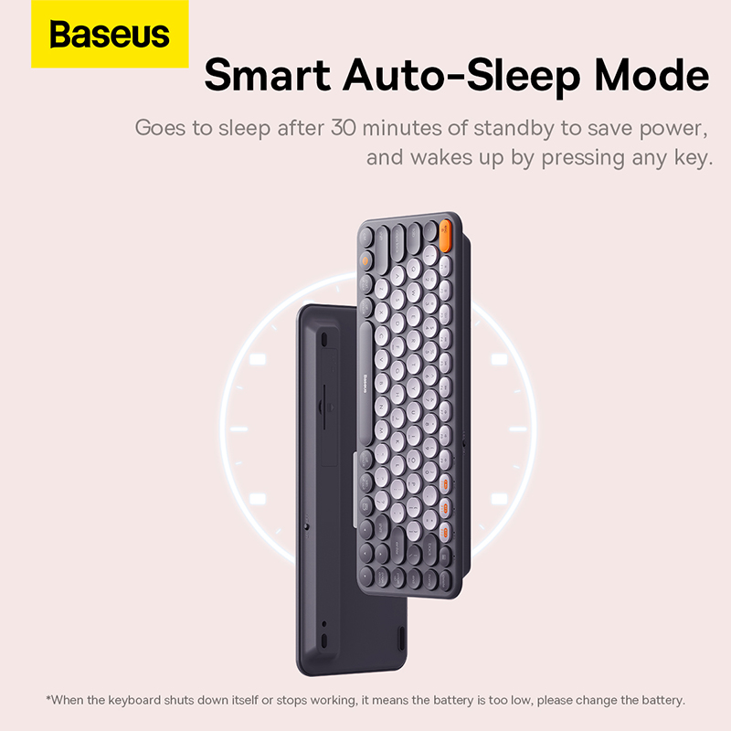 Bàn Phím Không Dây Kết Nối 3 Chế Độ OS-Baseus K01 Wireless Tri-Mode Keyboard (Hàng chính hãng)