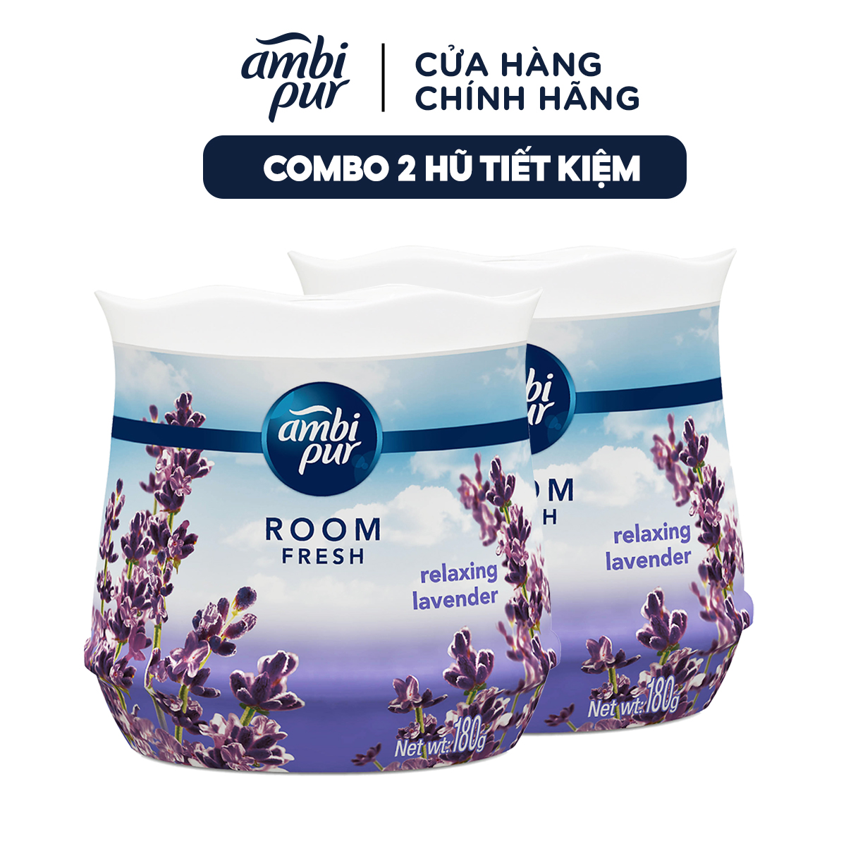 Combo 2 Sáp Thơm Phòng AMBIPUR Hộp 180G x2 Nhiều Mùi Hương