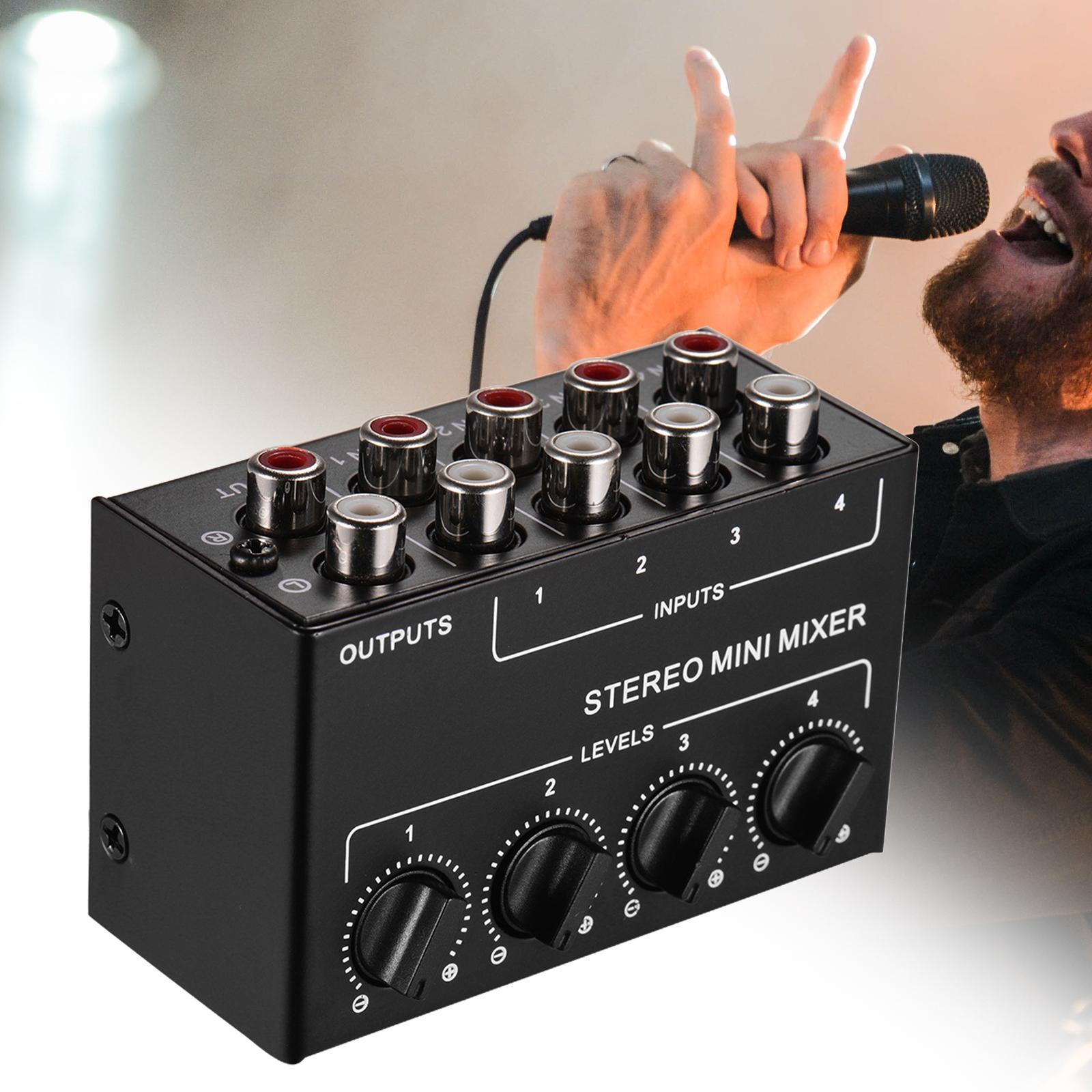 Mini Audio Mixer Portable Passive Mixer for Live and Studio CD Player Tablet