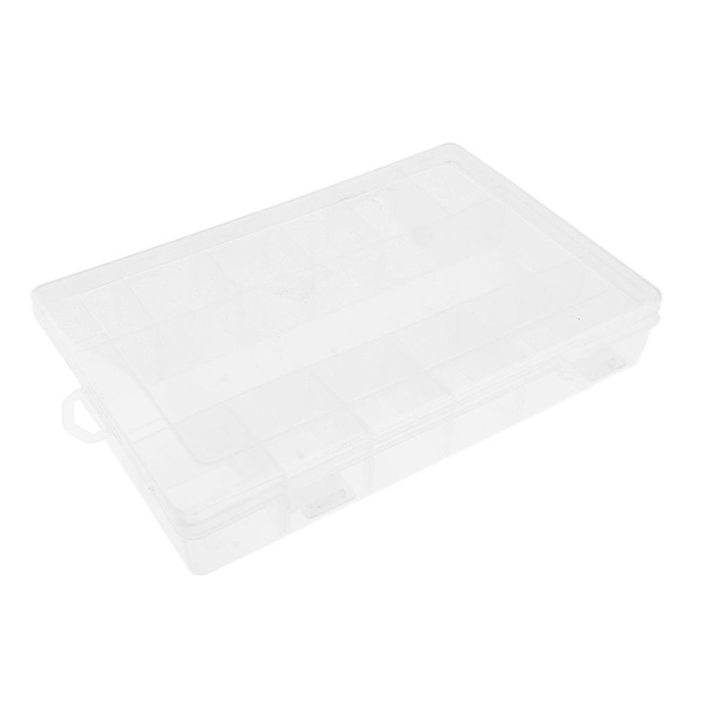 13 Grids Empty Box Jewelry Ring Beads Clear Gift Box Storage Container Case
