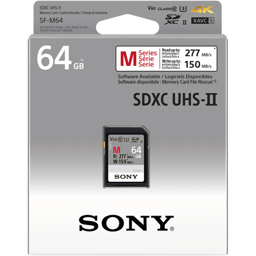 THẺ NHỚ SONY 64GB SDXC UHS-II 277MB/S | Hàng Chính Hãng