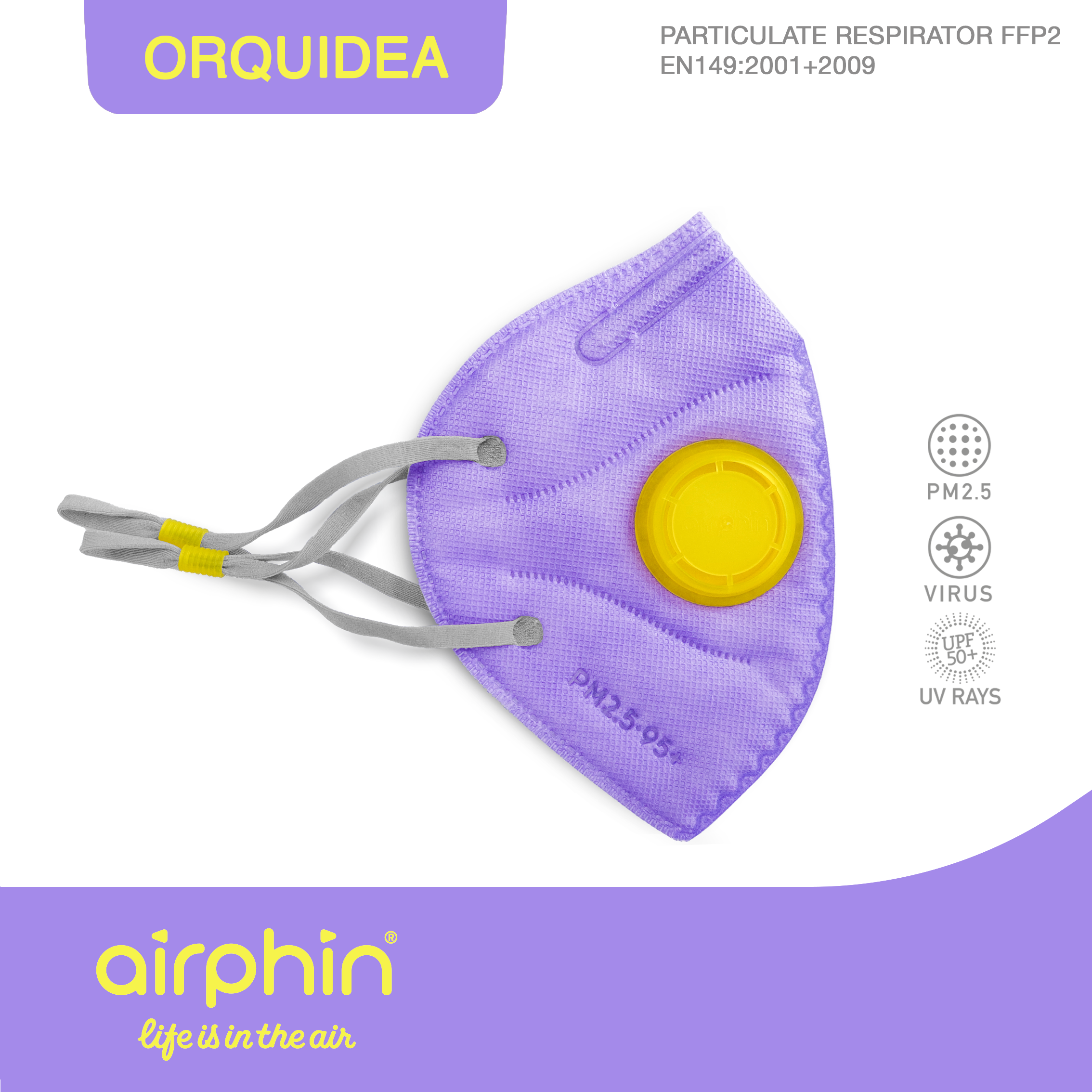 Khẩu trang Airphin FFP2 COMBI - size L - 10 màu