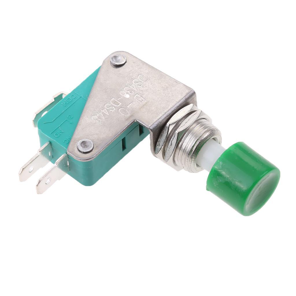 2xMicro Switch DS438-448 Tactile Push Button Switch 15A 125/250VAC Green