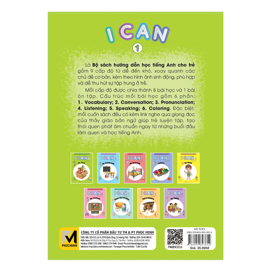 I Can My toys - sách học tiếng Anh cho trẻ mầm non