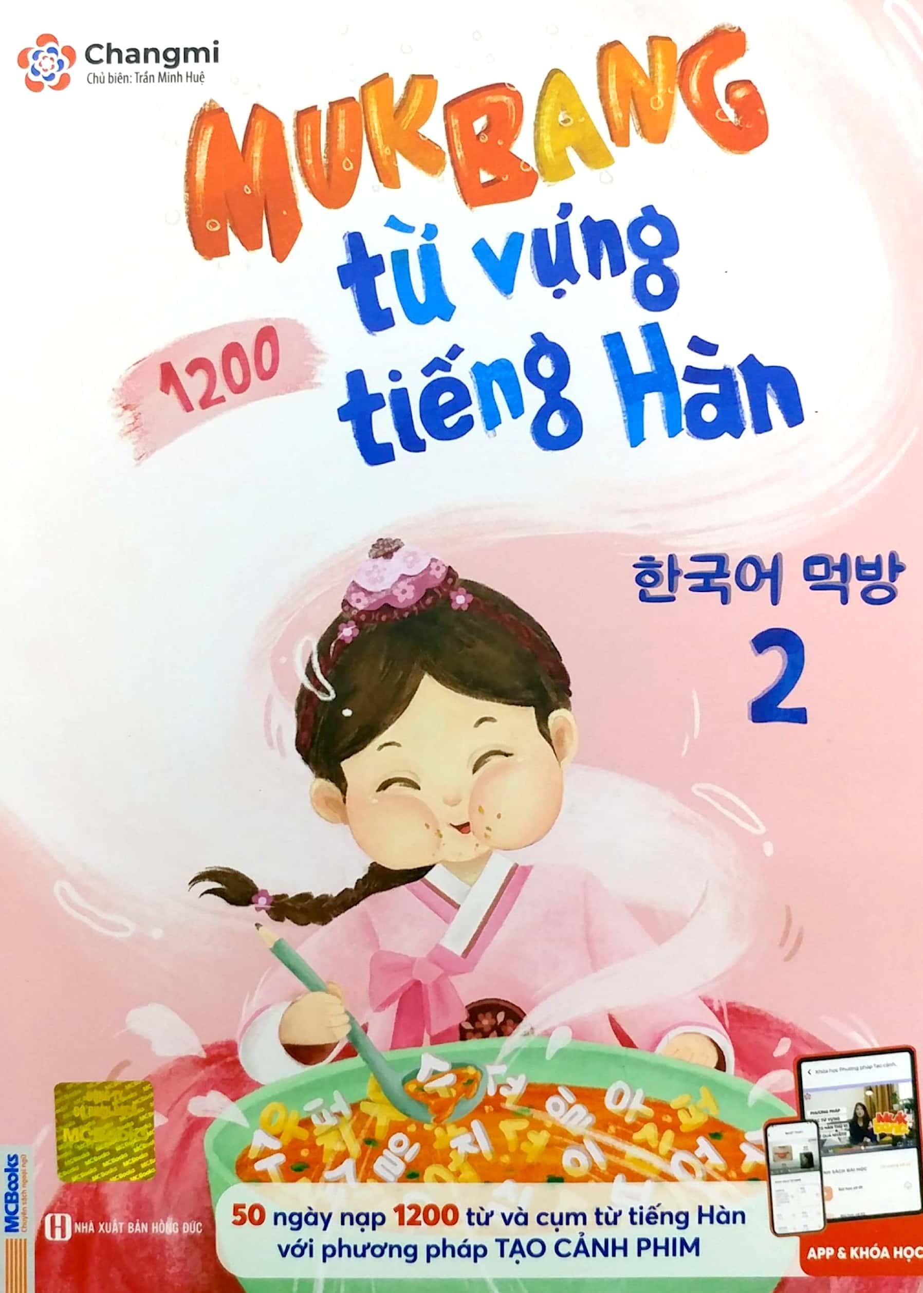 Bộ Sách Mukbang 1200 Từ Vựng Tiếng Hàn Tổng Hợp (Bộ 2 Cuốn)