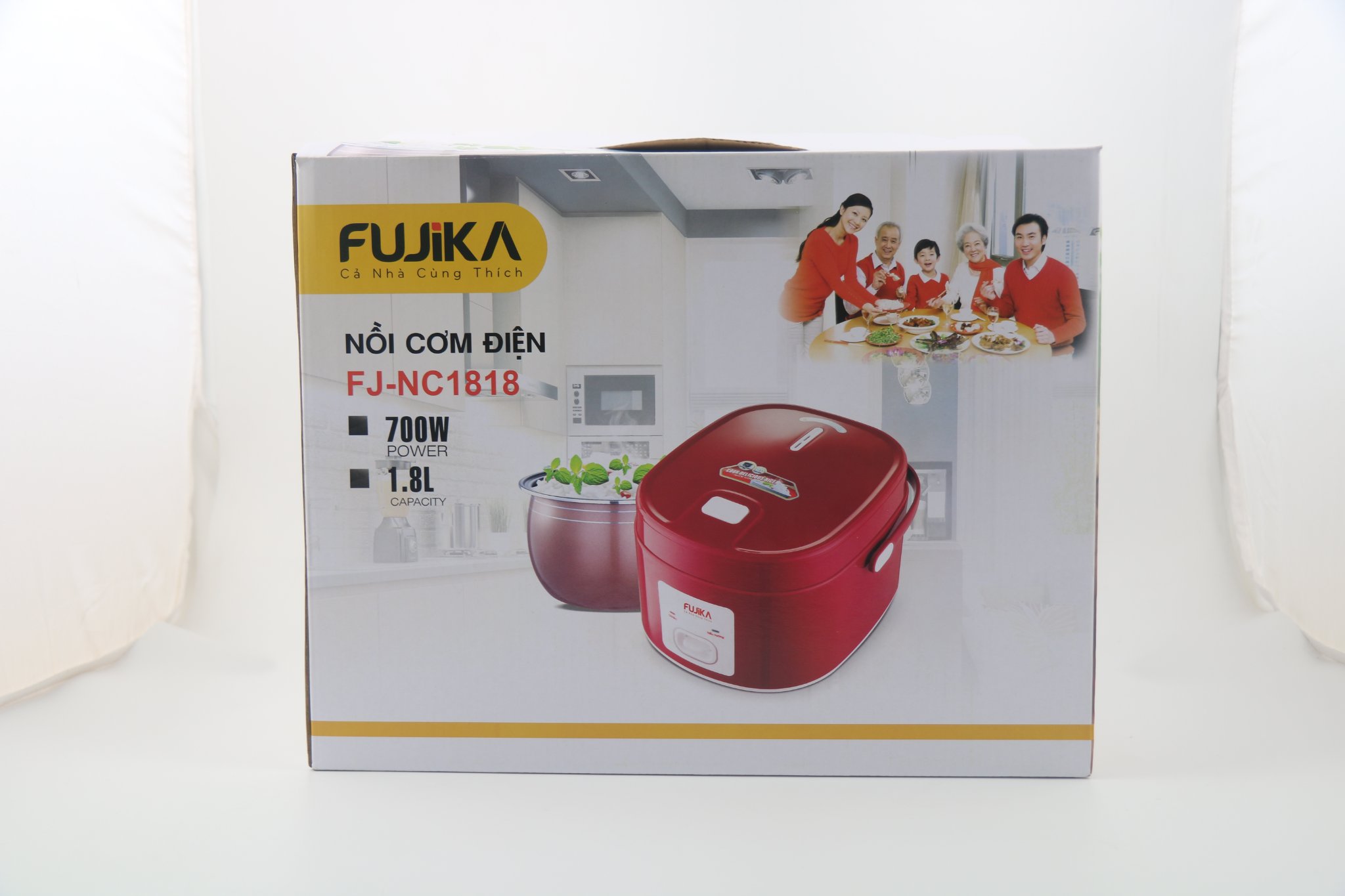 Nồi Cơm Điện Lòng Niêu FUJIKA FJ-NC1818 (1.8 lít) - Màu Ngẫu Nhiên - Hàng Chính Hãng