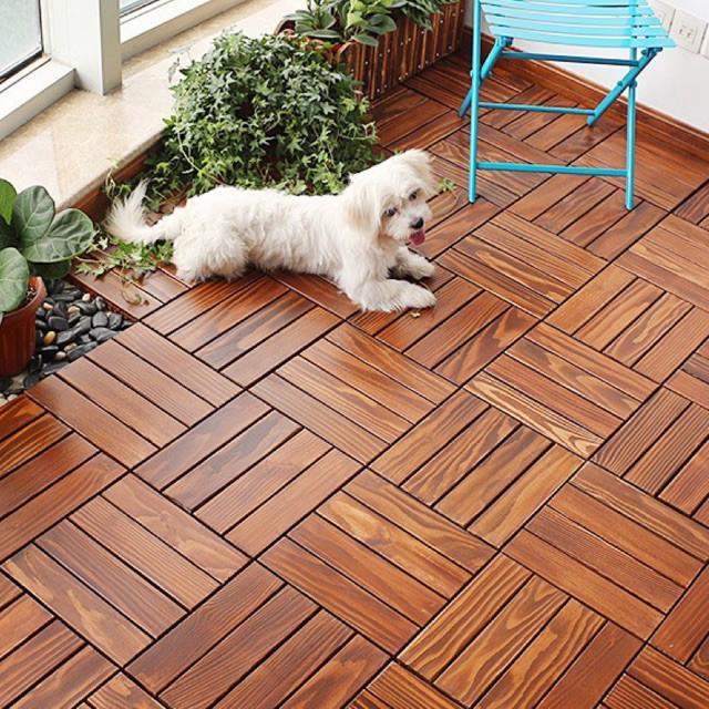 Combo 10 Tấm Vỉ Nhựa Lót Sàn 6 Nan -TẤM SÀN GỖ TỰ NHIÊN VỈ NHỰA IKEA- SÀN GỖ LÓT BAN CÔNG - GỖ LÓT SÂN VƯỜN