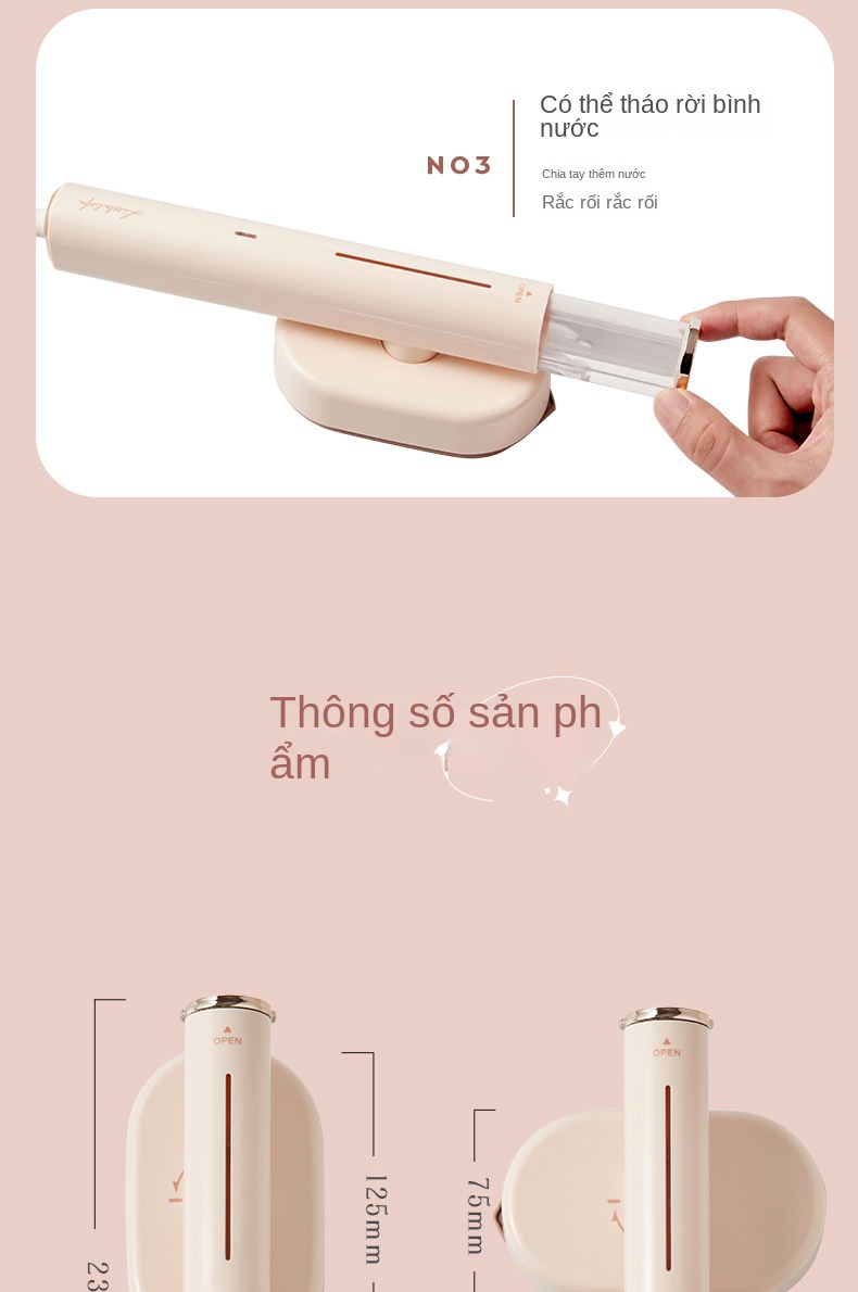 Bàn Ủi bàn là Hơi Nước Di Động sử dụng ở nhà hoặc du lịch Mini Mobile Iron hàng cao cấp