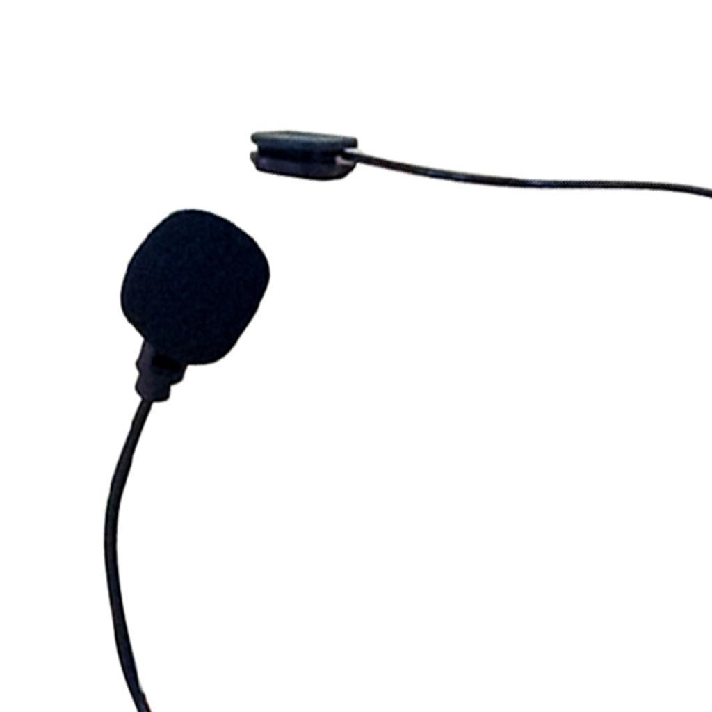 Black Earhook Headset Back Blectret Headworn Microphone Upright Type Plug