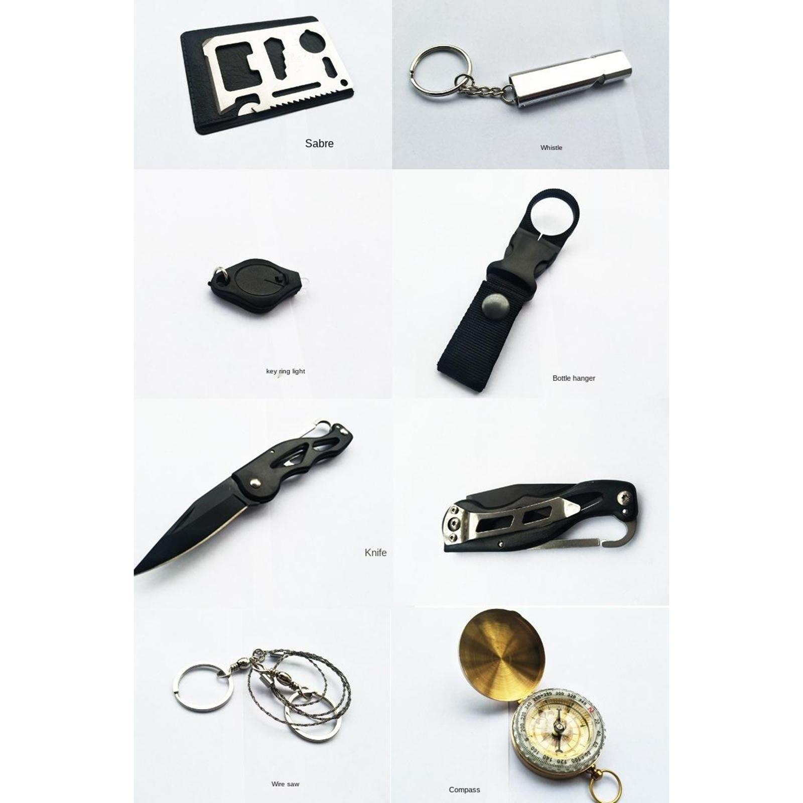 Outdoor Survival Gear Kit 13 in 1 Camping Hunting SOS Tools Set Box