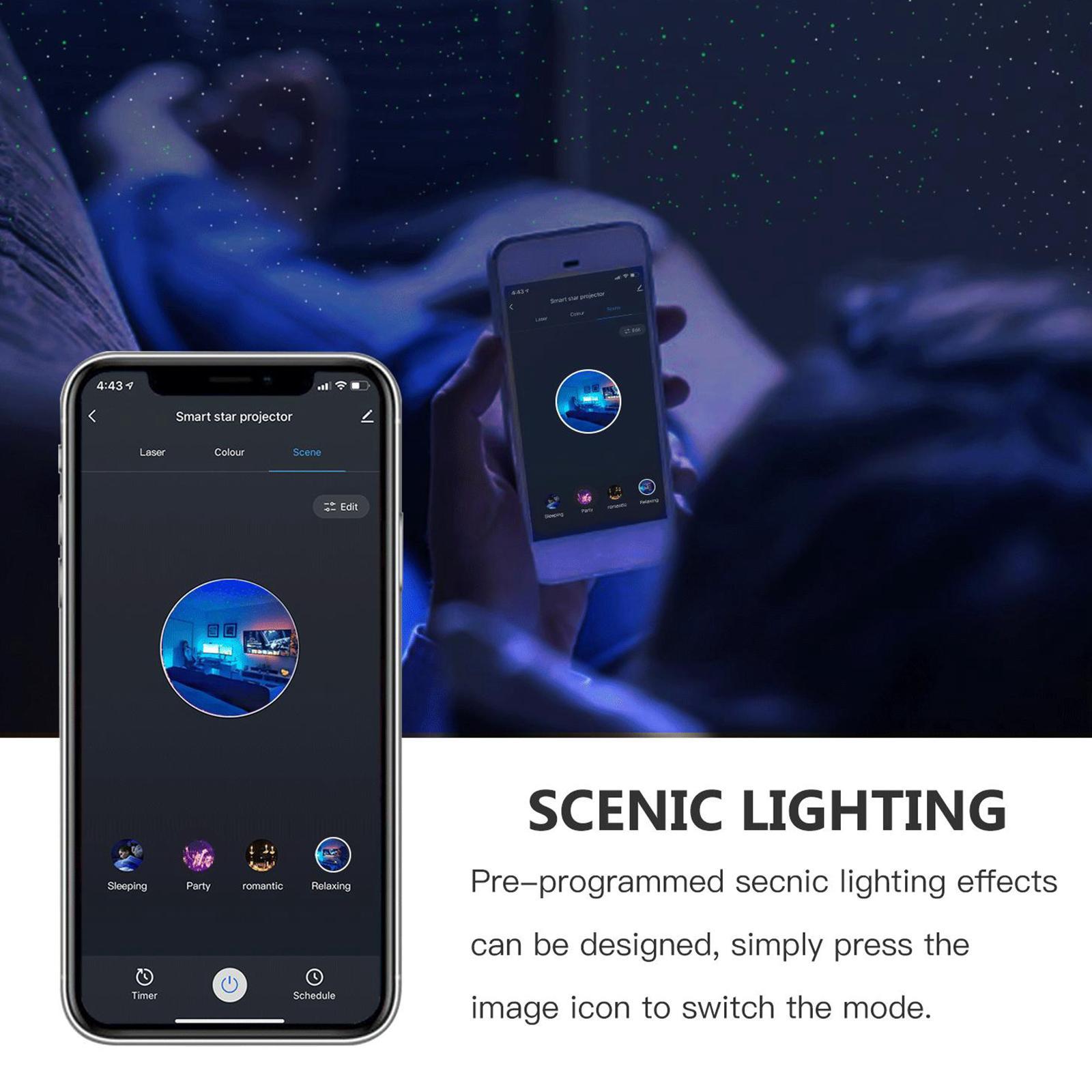 LED Galaxy Starry Night Light Projector Ocean Star Sky Party Remote Lamp