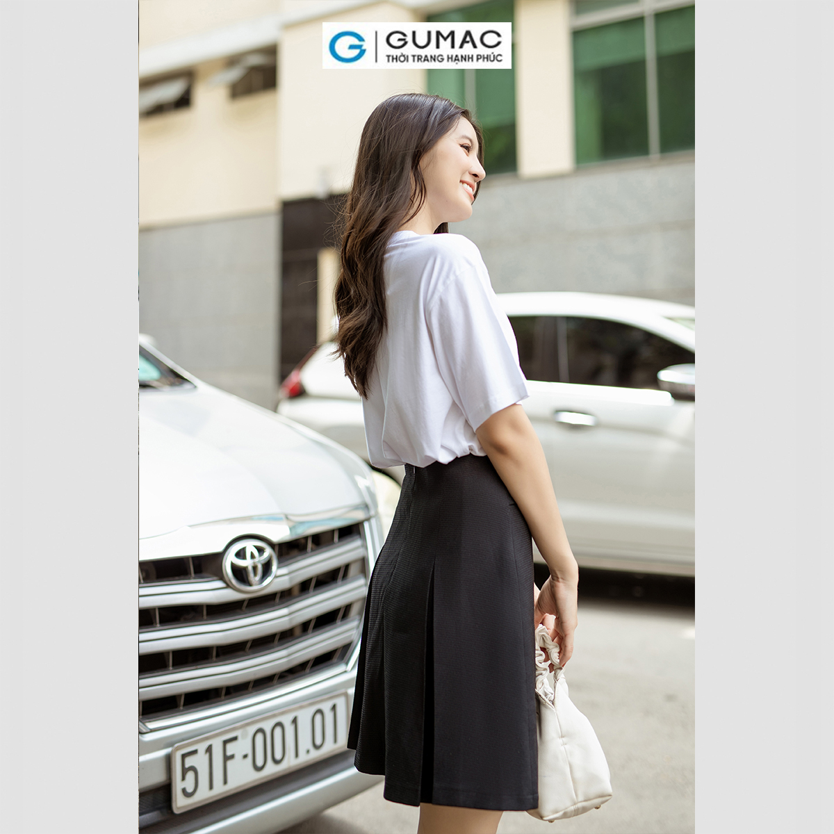 Áo thun nữ in chữ trẻ trung thời trang GUMAC ATD06083