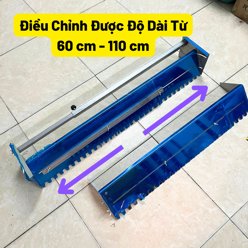 Máng Kéo Răng Cưa INOX - Bay Răng Cưa Ốp Lát Gạch - Bay Kéo Răng Cưa Tạo Rãnh Dán Gạch - Từ 60cm Kéo Dài Đến 110cm