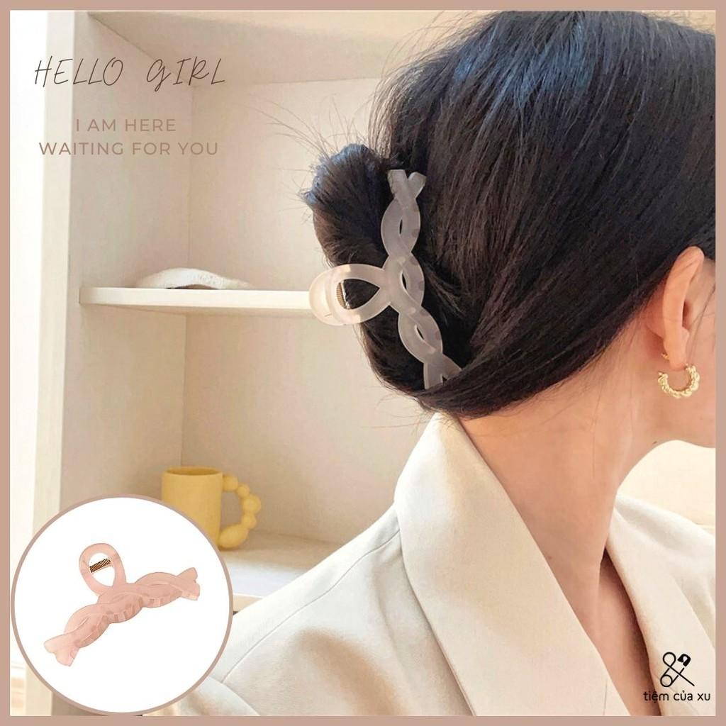 Kẹp tóc vân xoắn, cặp tóc càng cua phong cách Hàn Quốc - tiemcuaxu