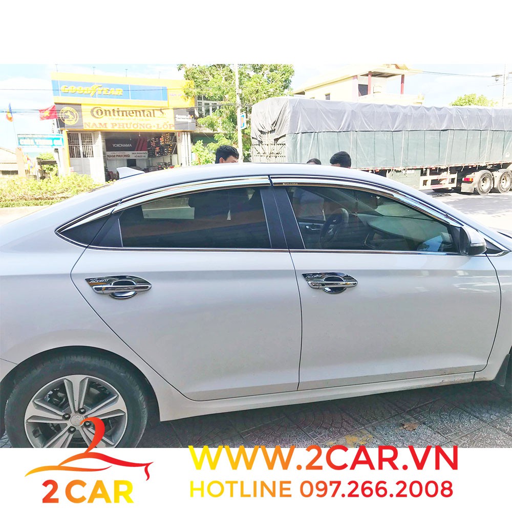 Vè che mưa xe Hyundai Accent 2018- 2021, 2022 mạ crom cao cấp - Hàng Hàn Quốc