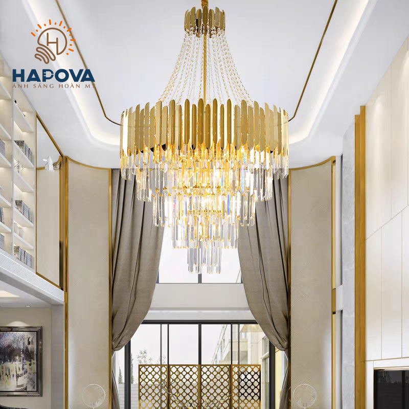 Đèn thả thông tầng pha lê Cao cấp HAPOVA SYNER 1040 + Tặng kèm bóng led