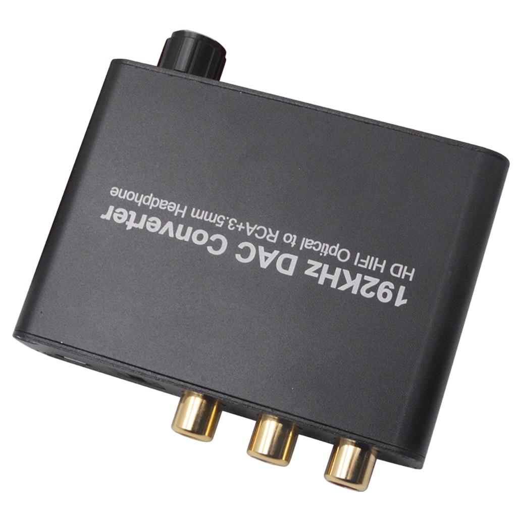 192kHz DAC Converter with Volume Adjustment Optical Coaxial Toslink to Analog