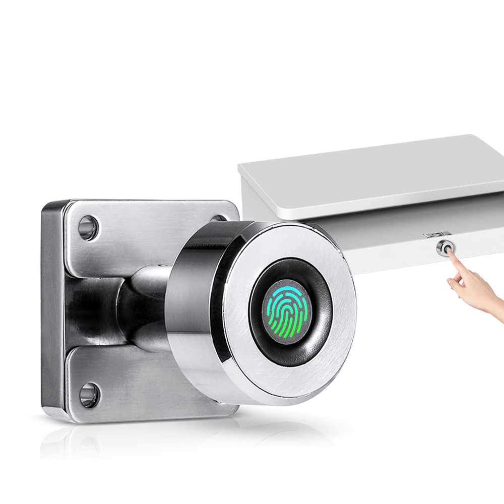 Khóa ngăn kéo thông minh bằng vân tay & APP bằng hợp kim kẽm và thép không gỉ 303,tích hợp pin lithium có thể sạc lại,Cổng sạc USB