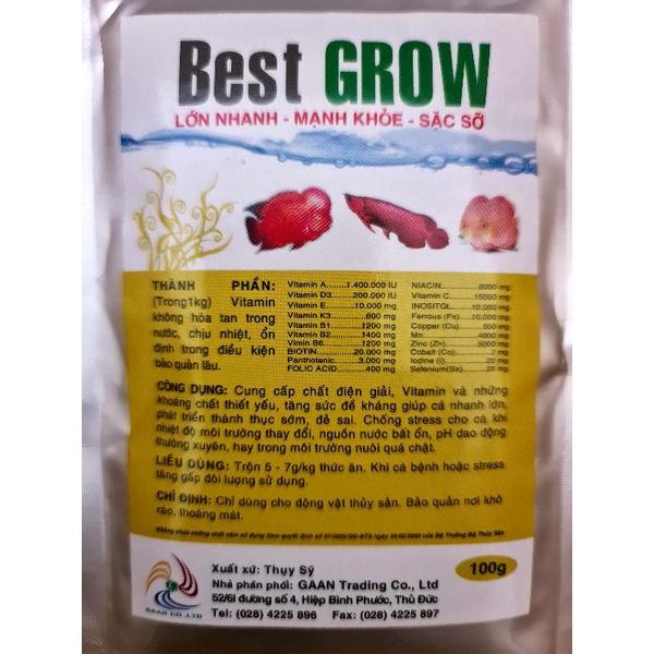 Vitamin Best GROW Cho Cá Cảnh Trộn Tôm - Tim Bò