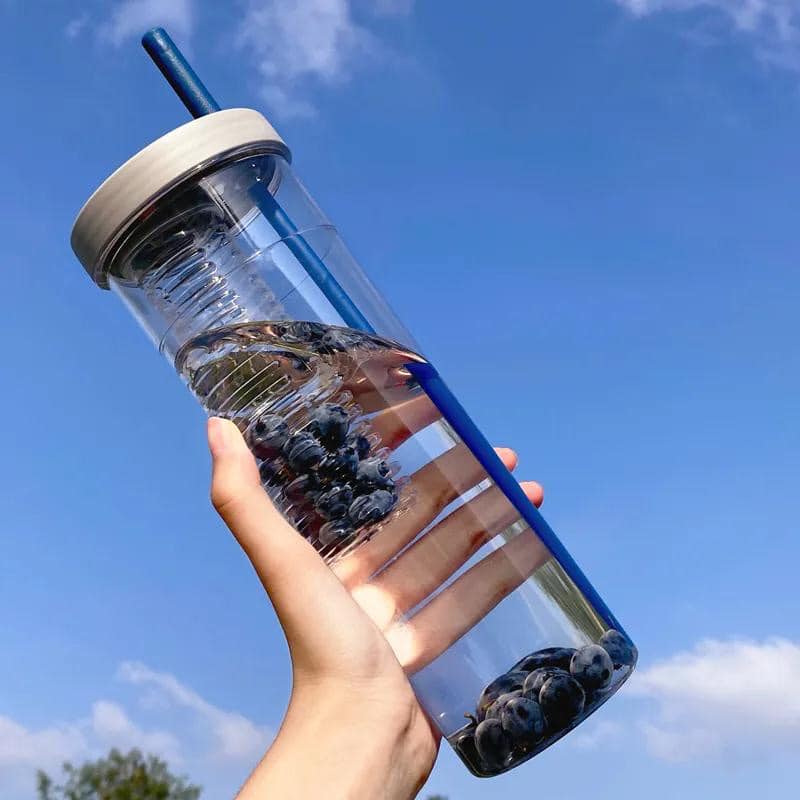 BÌNH ĐỰNG NƯỚC DETOX CÓ NGĂN ĐỂ HOA QUẢ TIỆN LỢI - DUNG TÍCH 700ML