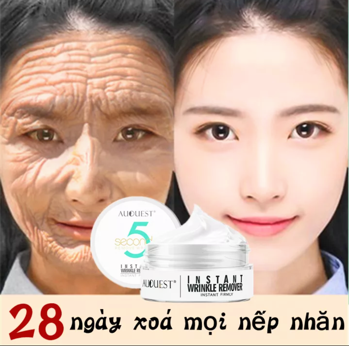 KEM CHỐNG NHĂN 5 GIÂY KEM CHỐNG LÃO HÓA KEM LÀM SĂN CHẮC DƯỠNG ẨM DA LÀM TRẮNG DA MẶT CHO LÀN DA MỊN ĐẸP CAM KẾT HIỆU QUẢ TỐT NHẤT