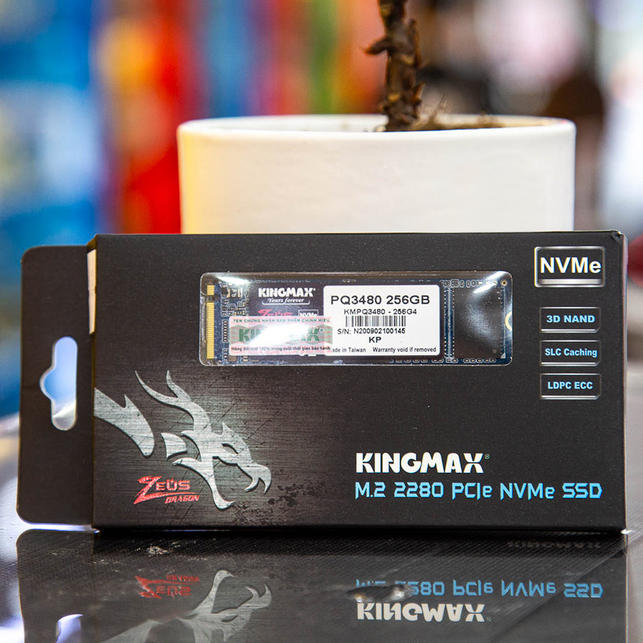 SSD Kingmax Zeus PQ3480 256GB M.2 2280 PCIe NVMe Gen 3x4 - Hàng Chính Hãng