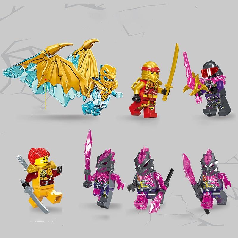 Đồ chơi Lắp ráp Xe tiêu diệt rồng Vàng của Kai, ZM60012 Ninjago Chariot, Xếp hình thông minh, Mô hình Xe chiến đấu