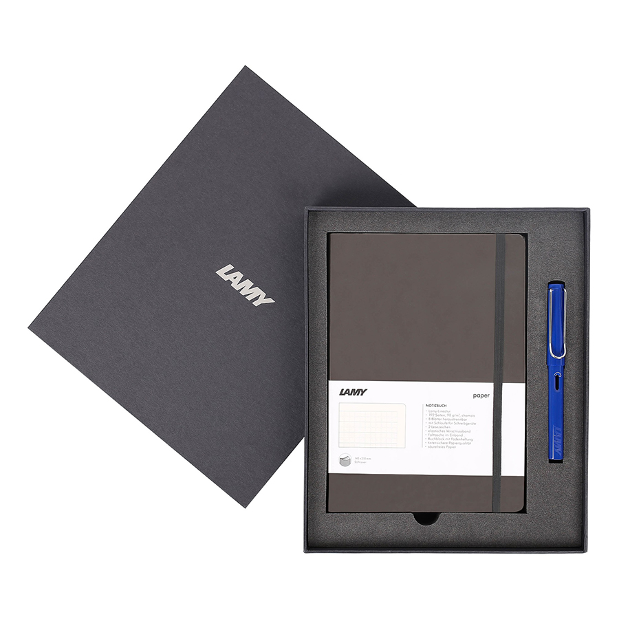 Gift Set Lamy Notebook A5 Softcover Umbra + Lamy Safari Blue - GSNSa0019