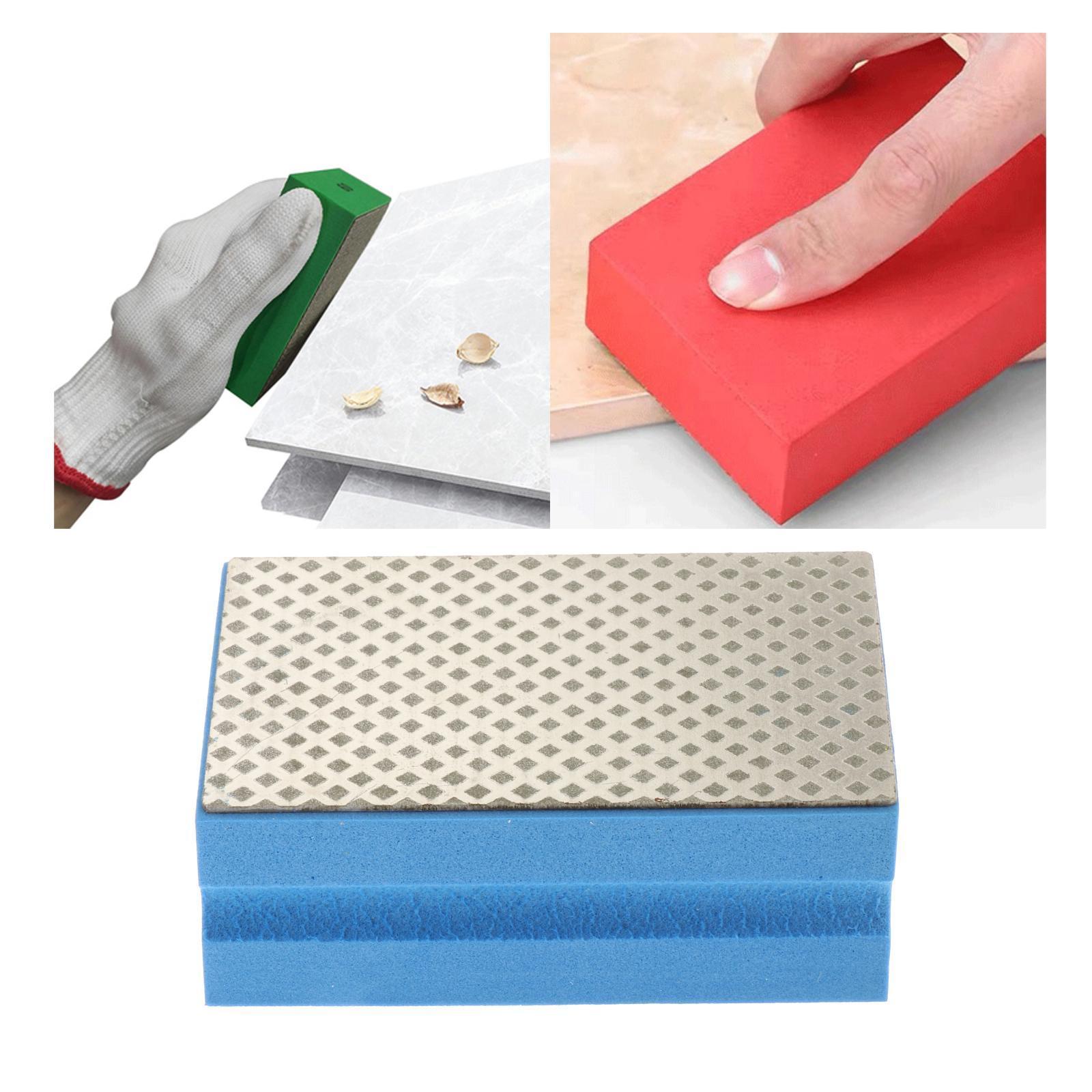 2 Pcs Diamond Polishing Hand Pads Block Granite Marble Glass Polishing 200