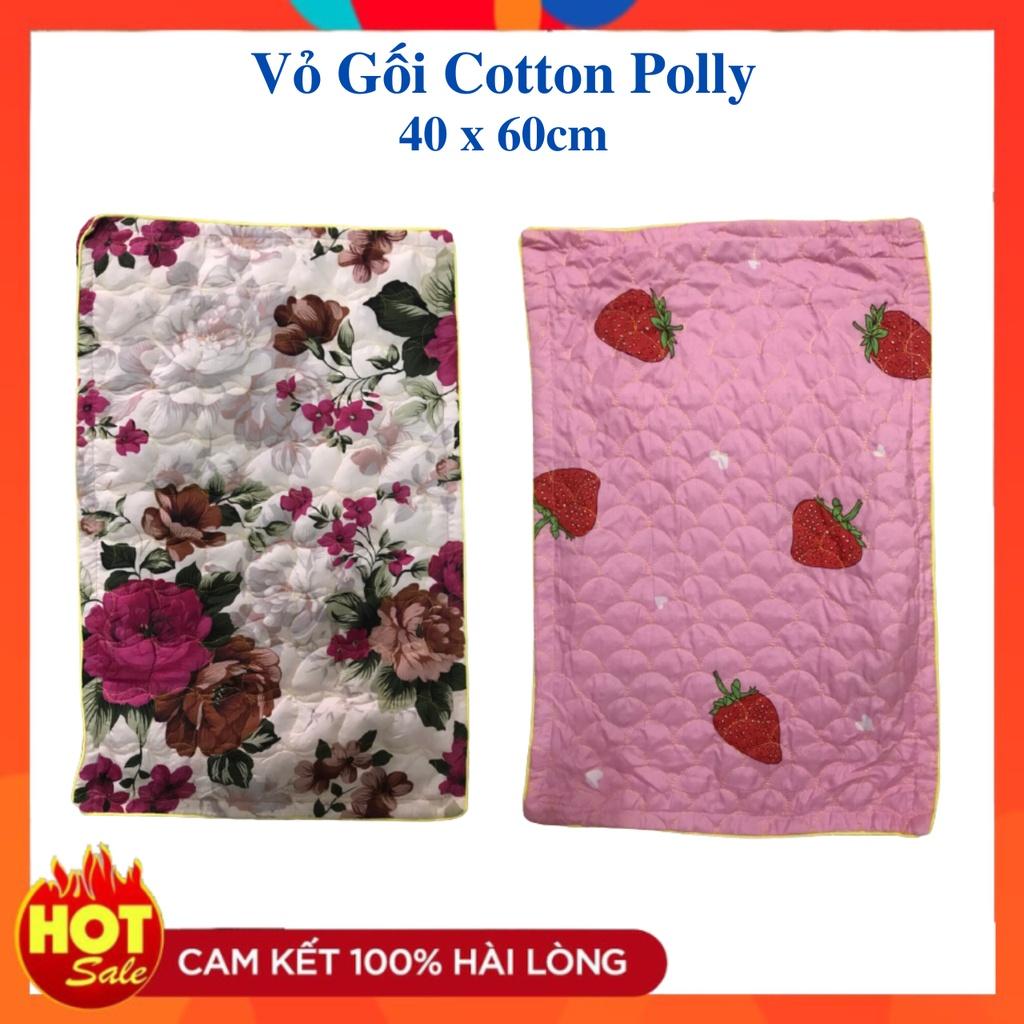 Vỏ Gối Nằm Cotton Polly KT 40 x 60cm