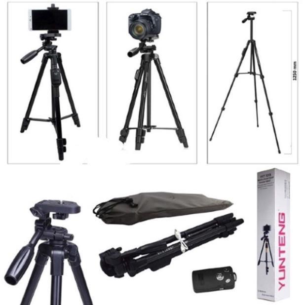 Gậy 3 Chân Tripod Yunteng 3388 Cao 1m50 + Remote Bluetooth