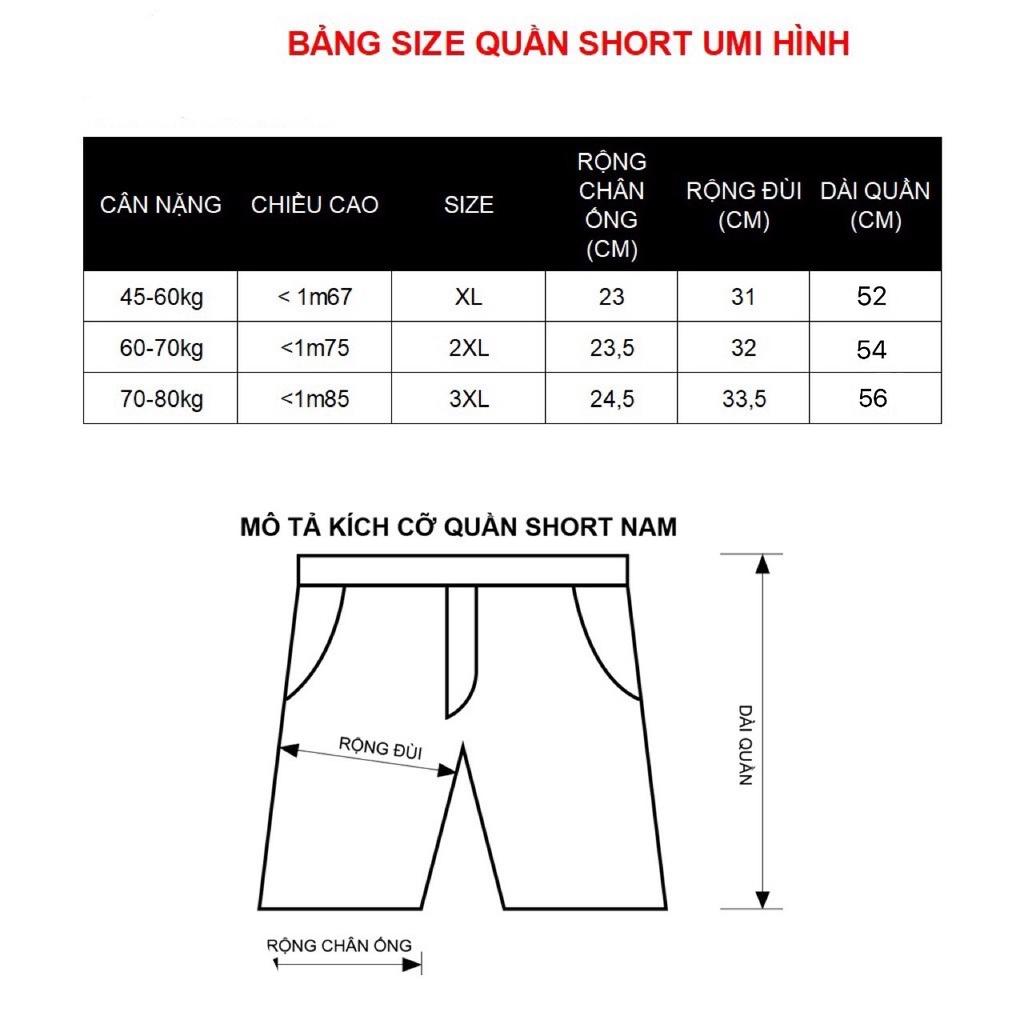 Quần ngố nam , Quần short nam thể thao Chất đẹp phong cách hàn quốc vải UMI hot trend -REMMY