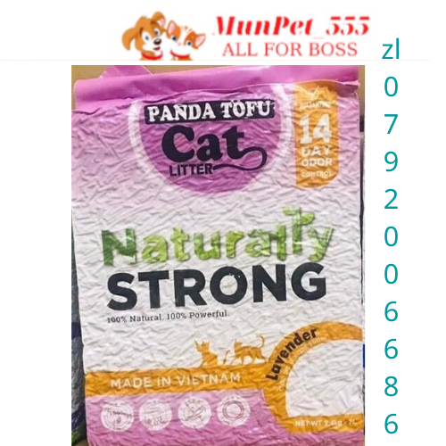 Cát Đậu Nành PanDa Tofu Cat litter gói 2,4kg 7lit Hàng Việt Nam chất lượng cao thân thiện với môi trường xả trực tiếp bồn cầu