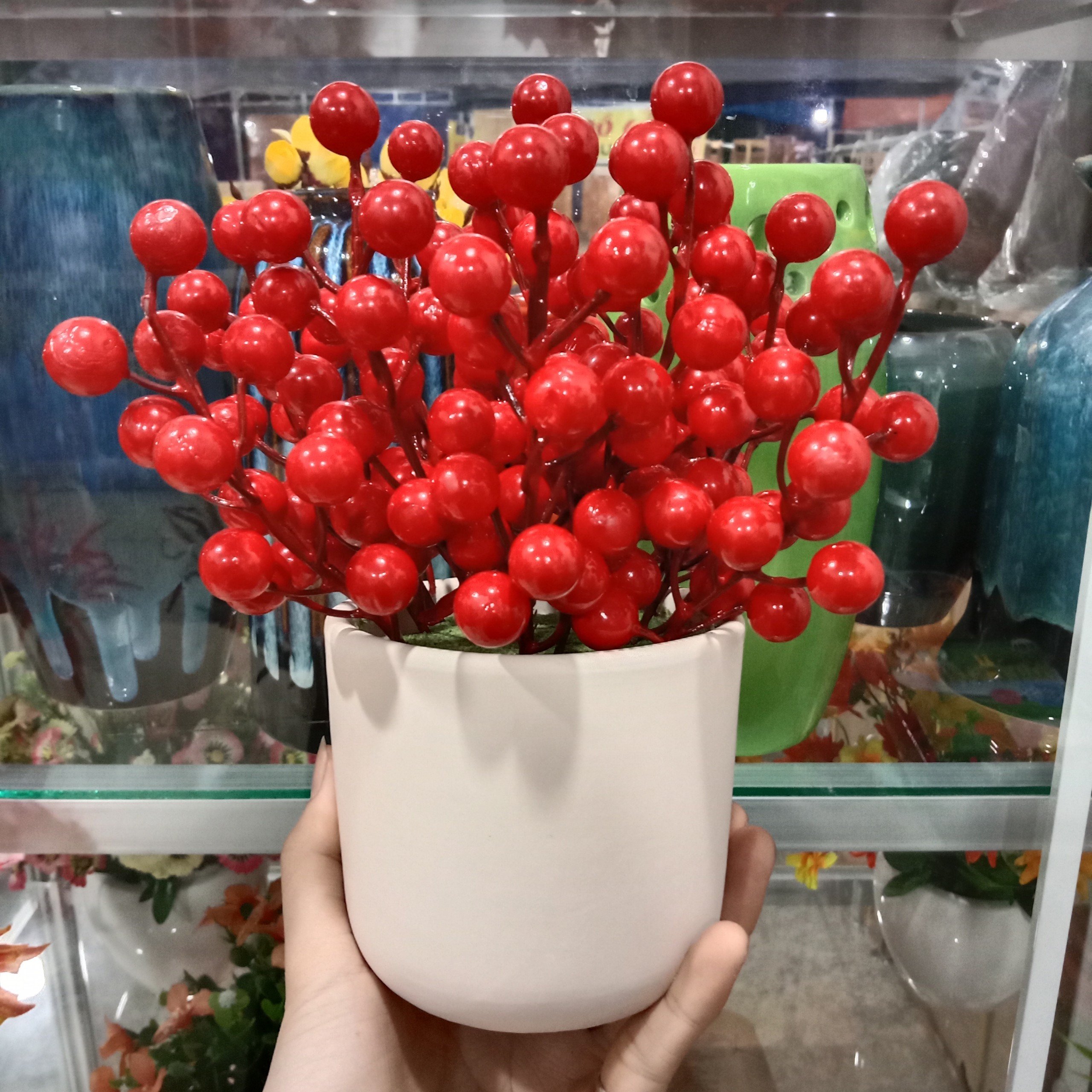 Chậu gốm cắm hoa để bàn