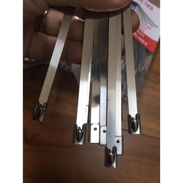 Túi 100 sợi dây rút inox 304 chịu lực, chịu nhiệt size 25cm (4,6x250mm)