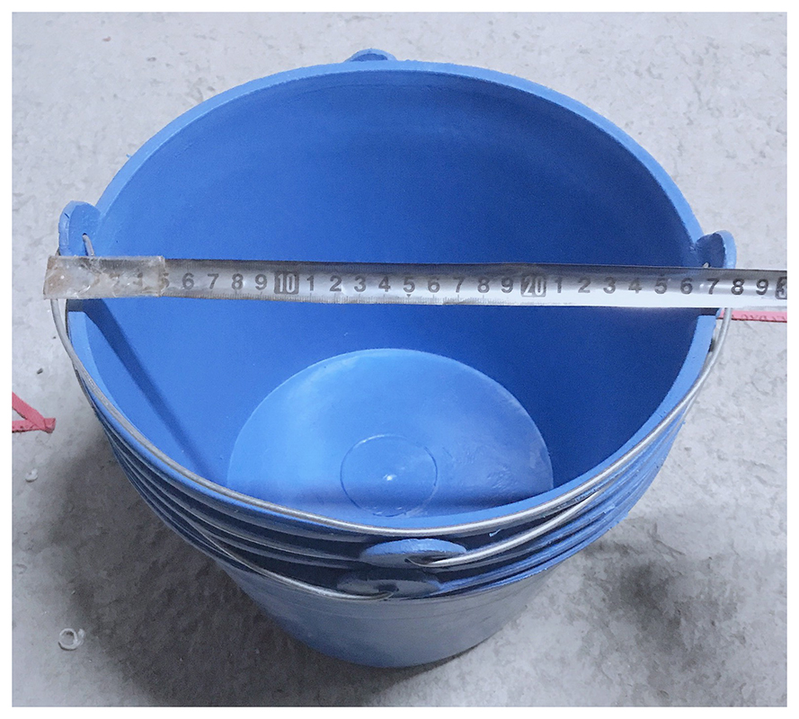 10 Xô nhựa Xanh Lam - Xô Nhựa Đựng Nước, Tưới Cây, Xách Hồ, Xách Vữa, Đựng Đồ, Có Quai Xách, Kích Thước 28x18Cm