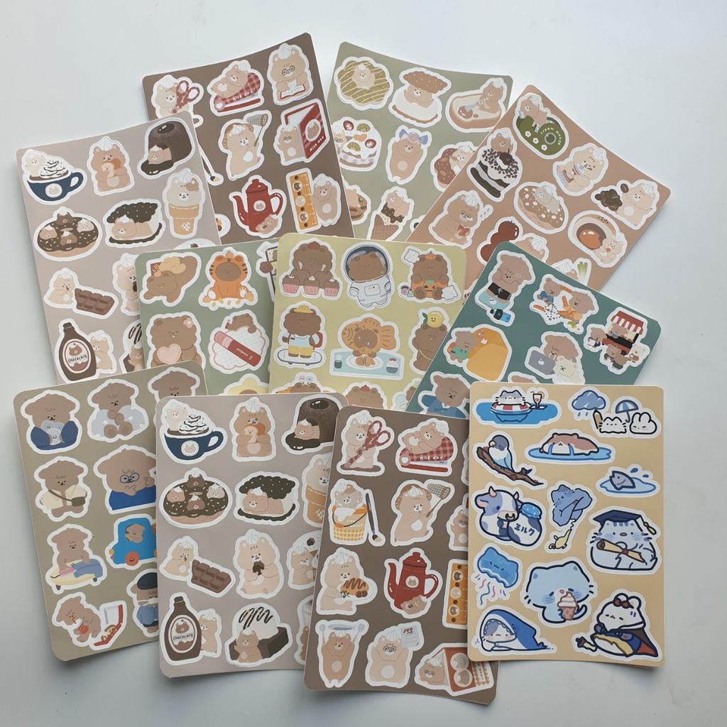 Little Sticker Sheet A6- trang trí sổ, máy tính, điện thoại
