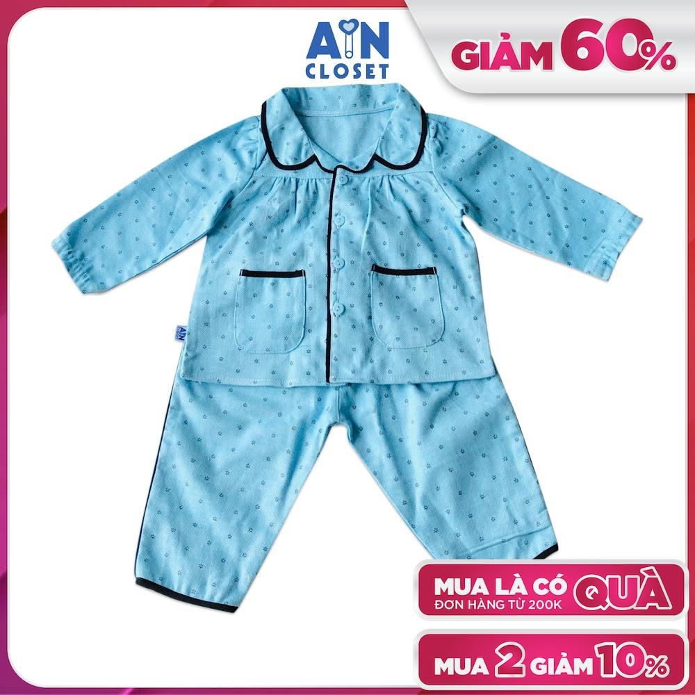 Bộ quần áo dài bé gái họa tiết Nhí xanh dương cotton - AICDBG3B4GQB - AIN Closet