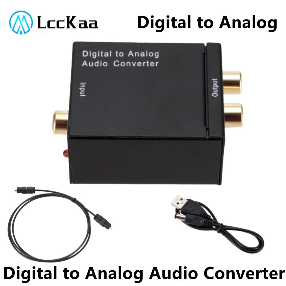 LccKaa Bộ Chuyển Đổi Âm Thanh Kỹ Thuật Số Sang Analog Sợi Quang Đồng Trục Tín Hiệu Sang Analog DAC Spdif Stereo RCA Jack DAC Bộ Giải Mã Khuếch Đại