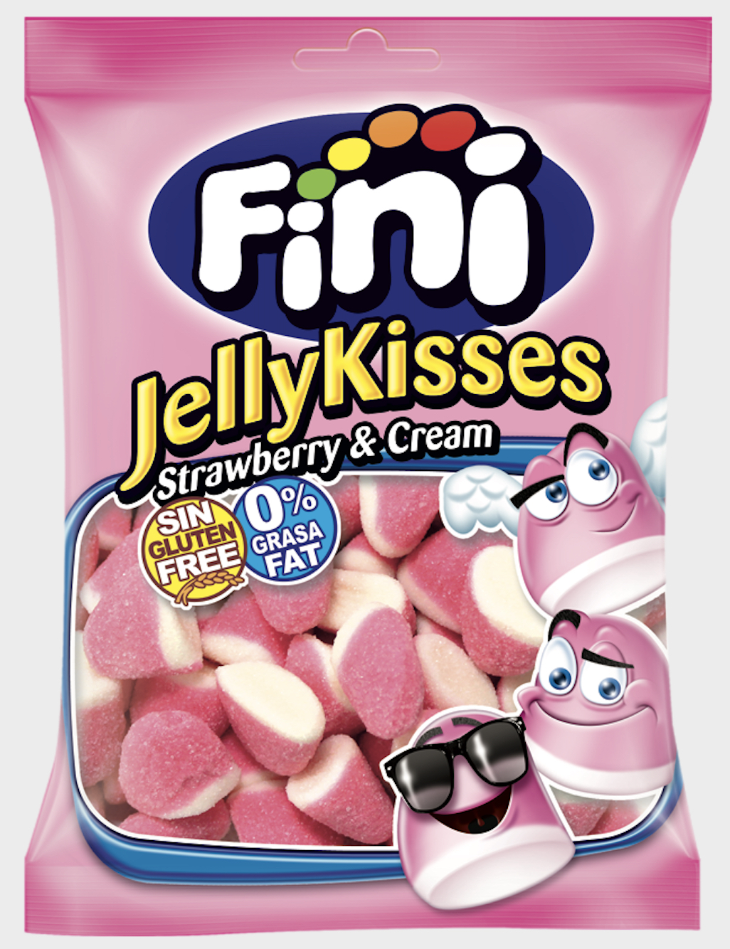 Kẹo dẻo Fini Jelly Kisses 90g Vị Dâu Kem