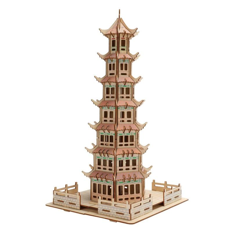 Đồ chơi lắp ghép bằng gỗ mô hình 3D - Tháp Lôi Phong