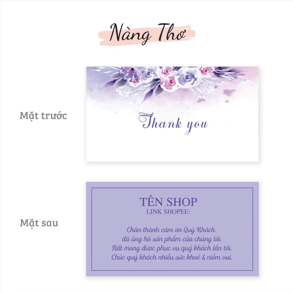 1000 THẺ THANK YOU & NAMECARD THIẾT KẾ THEO YÊU CẦU_DECAL VIP