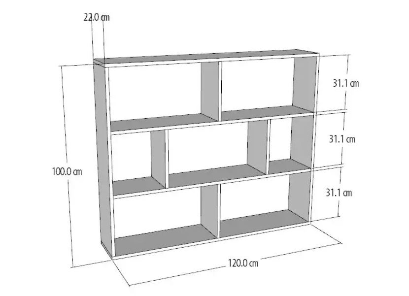 Kệ Gỗ Treo Tường Giấu Chân Khổ A4 Juno Sofa CTKT223 KT 120x100x22 cm