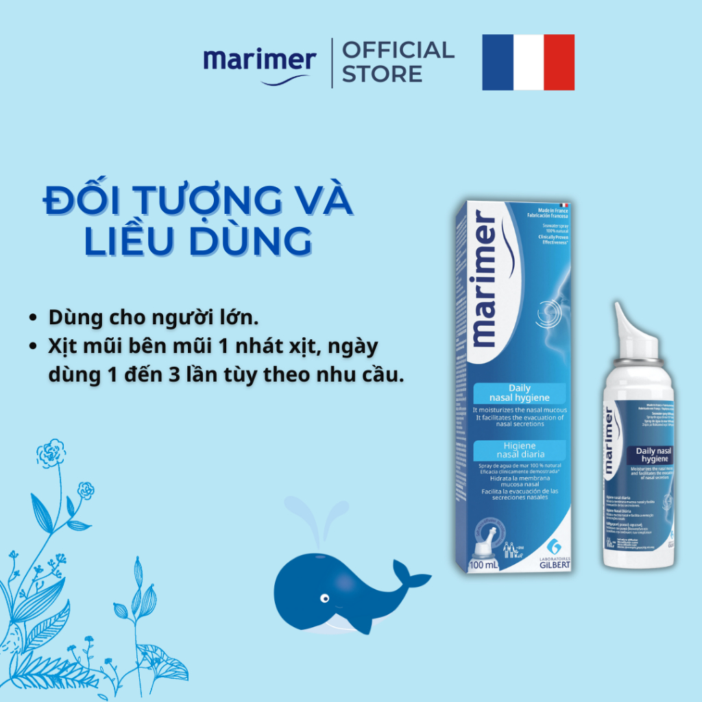 Xịt Mũi Nước Biển Sâu Marimer - Vệ Sinh Hàng Ngày [100ml] - 7200C