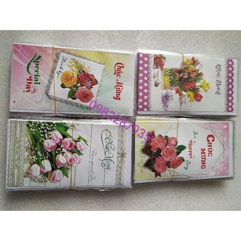 Combo 10 bưu thiếp, thiệp chúc mừng