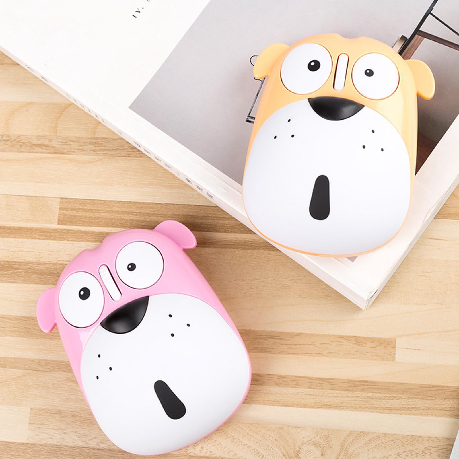 2.4G Wireless Mouse Dog Shape with USB Nano Receiver Animal for Office