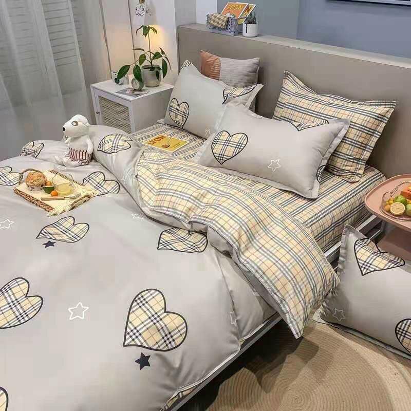 Bộ Cotton Poly Tim Ghi