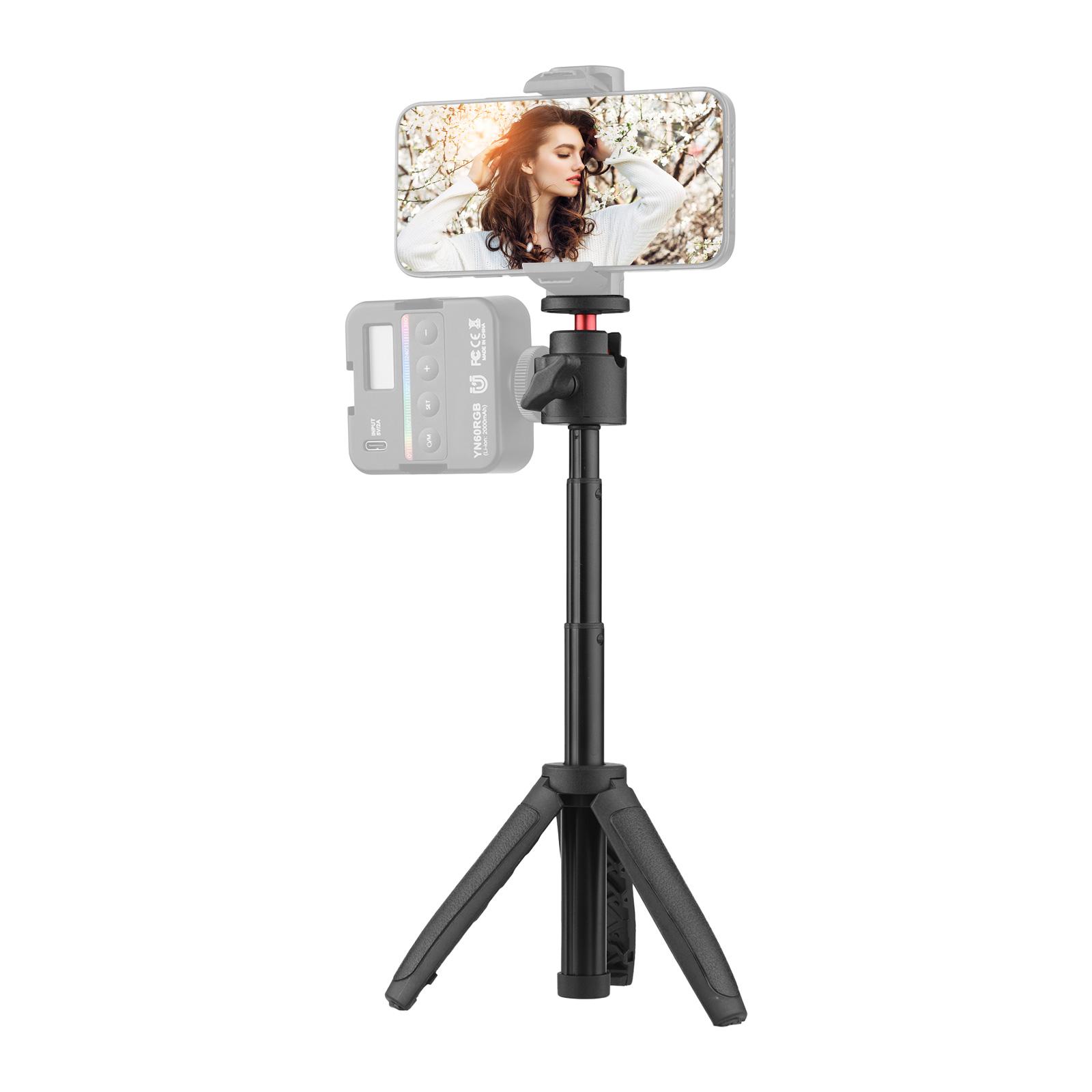 Lightweight Portable Tripod Extendable Tripod Stand Handle Grip with Adjustable Height for Phone Camera Selfie Video