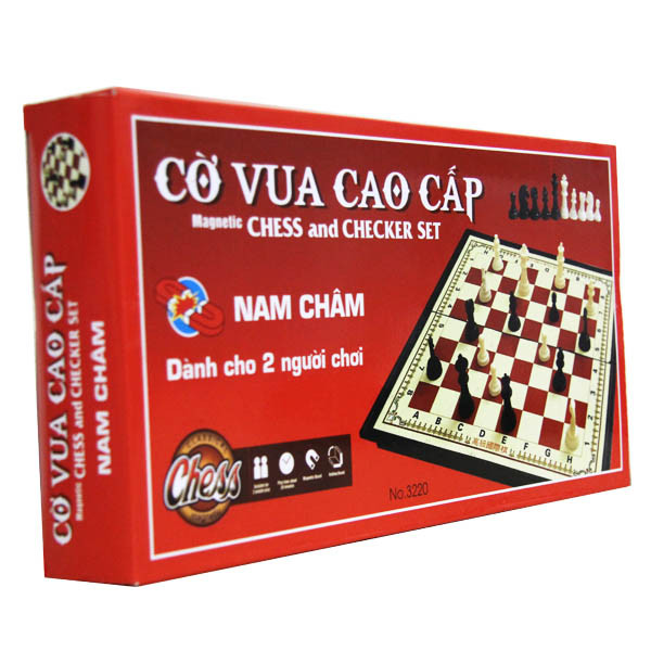 Bộ trò chơi cờ vua nam châm cỡ lớn đỏ NO3220