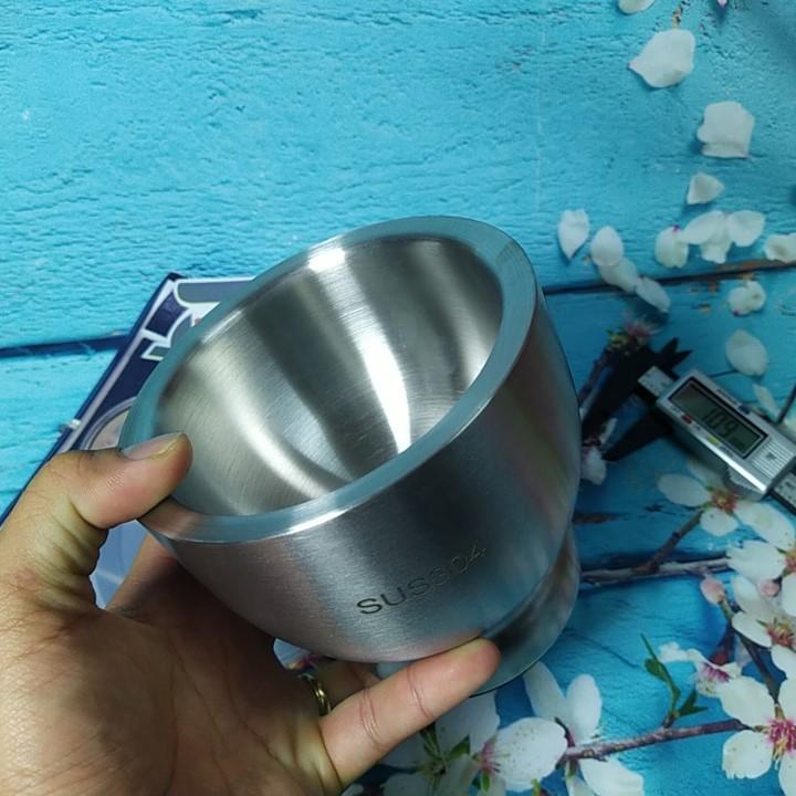 Bộ CỐI CHÀY INOX SUS 304 h`BẦU có NẮP. Dụng cụ nhà bếp Chày giã nghiền thực phẩm tỏi tiêu ĐA NĂNG Chày cối là dụng cụ